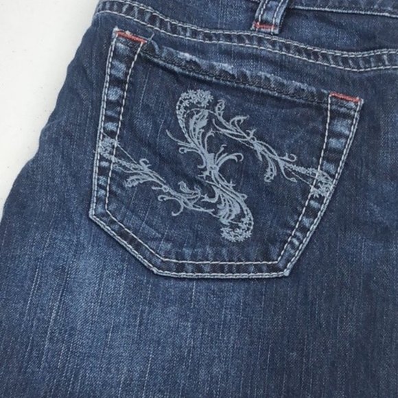 VINTAGE SILVER SANTORINI CROP JEANS 32x27 🦋 - Picture 12 of 13